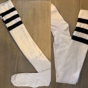 American Apparel striped thigh high tube socks